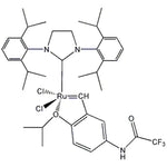 [1,3-Bis(2,6-di-i-propylphenyl)-4,5-dihydroimidazol-2-ylidene]-[2-i-propoxy-5-(trifluoroacetamido)phenyl]methyleneruthenium(II) dichloride M71-S1Pr|44-0055|1212008-99-5