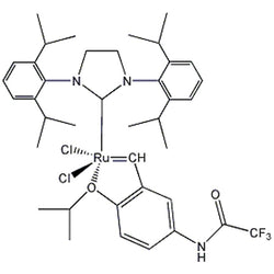 [1,3-Bis(2,6-di-i-propylphenyl)-4,5-dihydroimidazol-2-ylidene]-[2-i-propoxy-5-(trifluoroacetamido)phenyl]methyleneruthenium(II) dichloride M71-S1Pr|44-0055|1212008-99-5