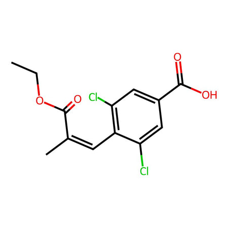 (Z)-3,5-dichloro-4-(3-ethoxy-2-methyl-3-oxoprop-1-en-1-yl)benzoic acid|C1502445|2502057-35-2