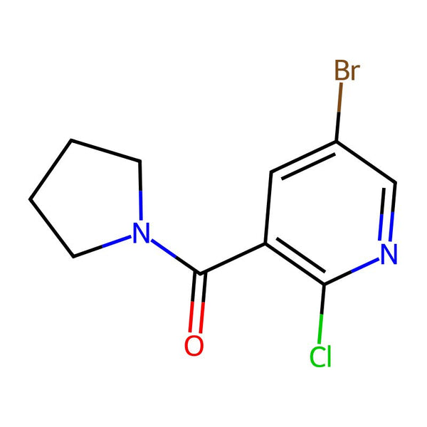 5-Bromo-2-chloro-3-(pyrrolidine-1-carbonyl)pyridine, 95%|07-0218|1249608-32-9