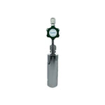 Stainless steel cylinder, 200ml, single vertical stem, electropolished with fill-port, PCTFE valve stem tip, DOT 4B|95-4154