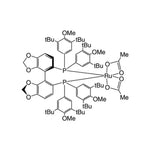 Diacetato{(R)-(-)-5,5'-bis[di(3,5-di-t-butyl-4-methoxyphenyl)phosphino]-4,4'-bi-1,3-benzodioxole}ruthenium(II) Ru(OAc)2[(R)-dtbm-segphos?]|44-0180|1025477-38-6