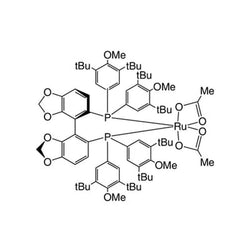 Diacetato{(R)-(-)-5,5'-bis[di(3,5-di-t-butyl-4-methoxyphenyl)phosphino]-4,4'-bi-1,3-benzodioxole}ruthenium(II) Ru(OAc)2[(R)-dtbm-segphos?]|44-0180|1025477-38-6