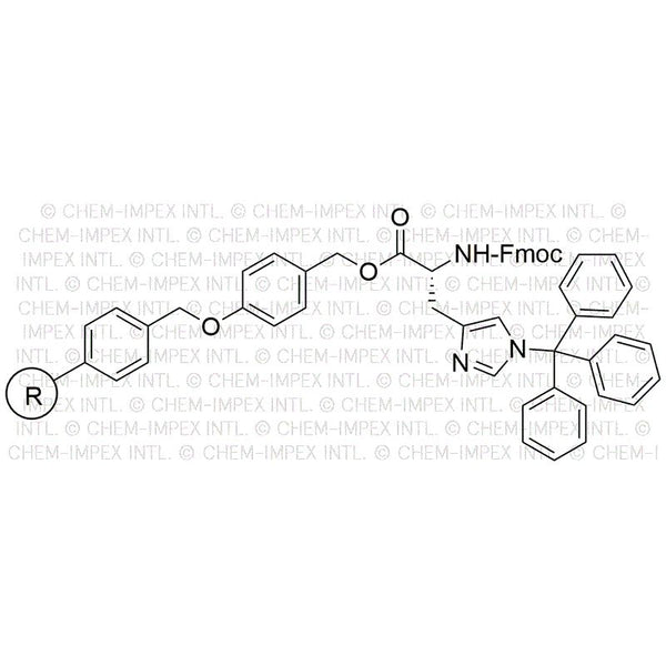 Na-Fmoc-Nim-trityl-D-histidine 4-alkoxybenzyl alcohol resin|04205