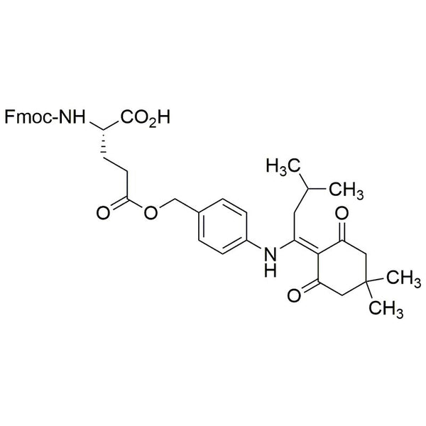 Fmoc-L-glutamic acid g-4-[N-{1-(4,4-dimethyl-2,6-dioxocyclohexylidene)-3-methylbutyl}amino] benzyl e|03706|268730-86-5