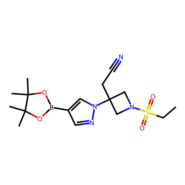 2-[1-(Ethanesulfonyl)-3-[4-(4,4,5,5-tetramethyl-1,3,2-dioxaborolan-2-yl)-1H-pyrazol-1-yl]azetidin-3-yl]acetonitrile|CS-0052095|1919837-50-5