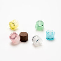 biologix assorted color (clear, pink, blue, green and yellow) polypropylene non-sterile screw cap with o-ring seal (for use with microtubes).  tubes sold separately.  500 caps/pack,  10 packs/case|81-0005