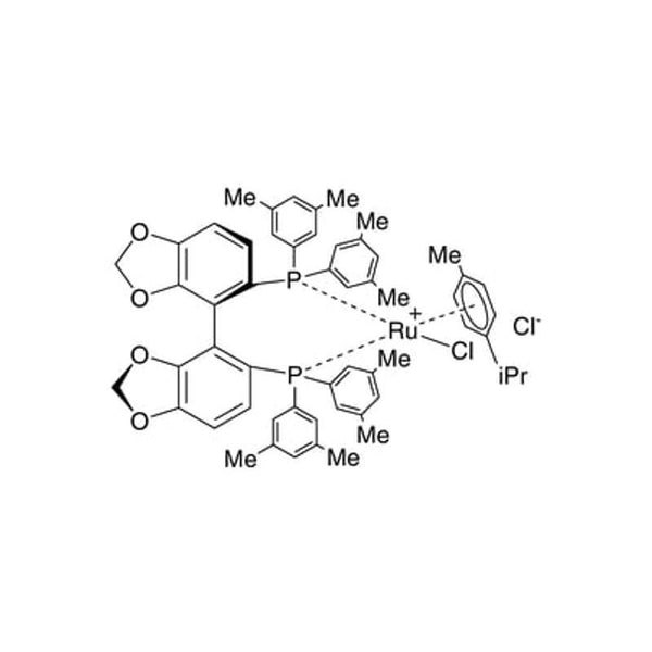 Chloro{(R)-(+)-5,5'-bis[di(3,5-xylyl)phosphino]-4,4'-bi-1,3-benzodioxole}(p-cymene)ruthenium(II) chloride [RuCl(p-cymene)((R)-dm-segphos?)]Cl|44-0098|944451-30-3