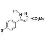 5-(4-Methylsulfanyl-phenyl)-1-phenyl-1H-pyrazole-3-carboxylic acid methyl ester|20338|640727-84-0