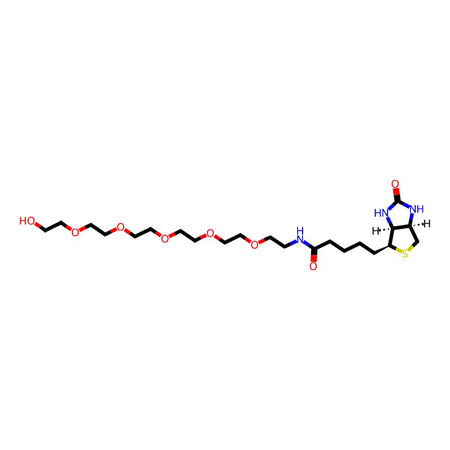 N-(17-Hydroxy-3,6,9,12,15-pentaoxaheptadecyl)-5-((3aS,4S,6aR)-2-oxohexahydro-1H-thieno[3,4-d]imidazol-4-yl)pentanamide, 97%|1880526|906099-89-6