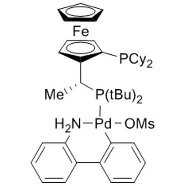 Methanesulfonato{(R)-(-)-1-[(S)-2-(dicyclohexylphosphino)ferrocenyl]ethyldi-t-butylphosphine}(2'-amino-1,1'-biphenyl-2-yl)palladium(II), min. 98% [Josiphos Palladacycle Gen. 3]|46-0353|1702311-34-9