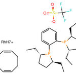 (+)-1,2-Bis((2S,5S)-2,5-diethylphospholano)benzene(1,5-cyclooctadiene)rhodium(I) trifluoromethanesulfonate, 98+% (S,S)-Et-DUPHOS-Rh