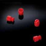 biologix 12x17.5mm red polyethylene non-sterile cap (for use with test tubes).  tubes sold separately.  1,000 caps/pack, 2 packs/case|12-1399