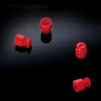 biologix 12x17.5mm red polyethylene non-sterile cap (for use with test tubes).  tubes sold separately.  1,000 caps/pack, 2 packs/case|12-1399