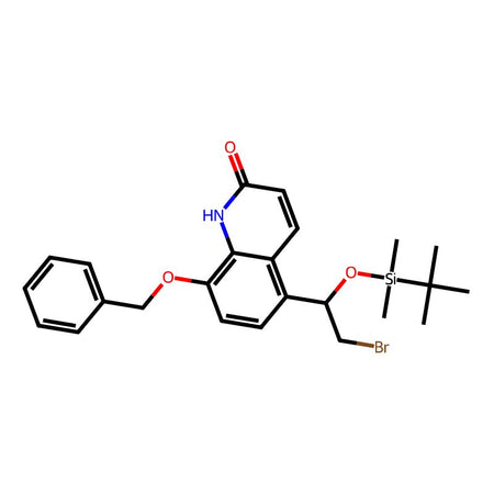 (S)-8-(benzyloxy)-5-(2-bromo-1-((tert-butyldimethylsilyl)oxy)ethyl)quinolin-2(1H)-one|C1500080|530084-74-3