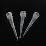 biologix 10μl clear polypropylene non-sterile (rnase & dnase free) autoclavable pipet tips.  pipet tips have molded graduations. 1,000 tips/pack, 10 packs/case|20-0010