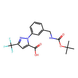 1-(3-(((Tert-butoxycarbonyl)amino)methyl)phenyl)-3-(trifluoromethyl)-1H-pyrazole-5-carboxylic acid|CS-0167492|640287-99-6
