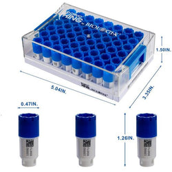 cryoking sbs combo, 1.0ml external vials + rack；vial caps color: biologix blue. cap shape: f-shape, fit for micronic machine,barcode: 2-color injection molding technique; laser-etched 4 codes, rack di|89-5103-F