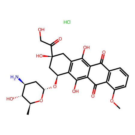 Epirubicin hydrochloride, 98%, a semisynthetic L-arabino derivative of doxorubicin, and an antineoplastic agent by inhibiting Topoisomerase|194237|56390-09-1