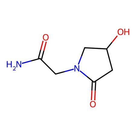 4-Hydroxy-2-oxopyrrolidine-N-acetamide, 97%|930729|62613-82-5