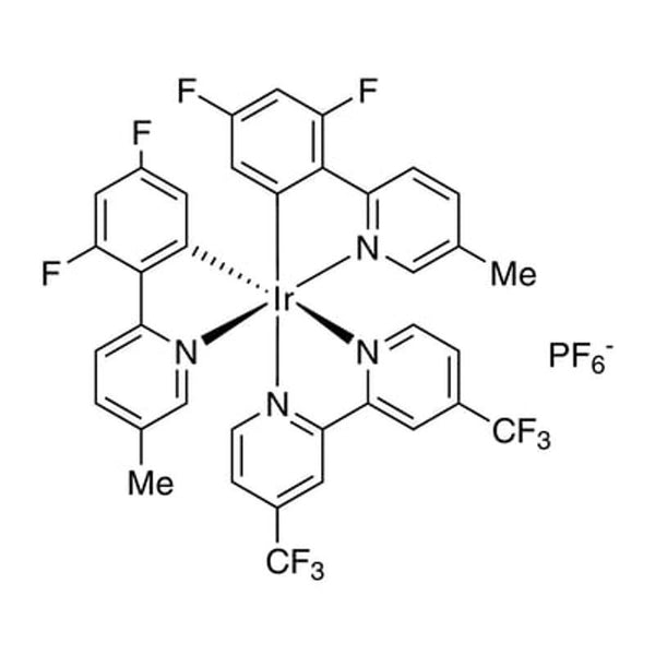 4,4'-Bis(trifluoromethyl)-2,2'-bipyridinebis[3,5-difluoro-2-[5-methyl-2-pyridinyl)phenyl] iridium(III) hexafluorophosphate, 98%|77-0380