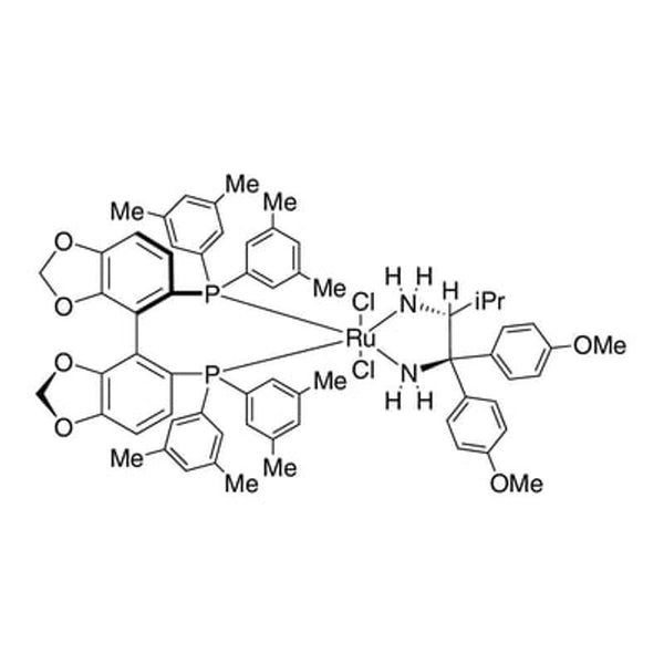Dichloro{(R)-(+)-5,5'-bis[di(3,5-xylyl)phosphino]-4,4'-bi-1,3-benzodioxole}[(2R)-(-)-1,1-bis(4-methoxyphenyl)-3-methyl-1,2-butanediamine]ruthenium(II) RuCl2[(R)-dm-segphos?][(R)-daipen]|44-0214|944450-43-5