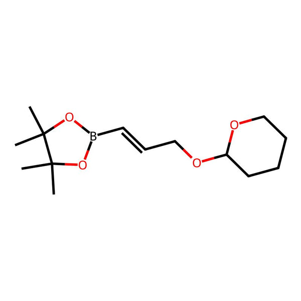 (E)-4,4,5,5-Tetramethyl-2-(3-((tetrahydro-2h-pyran-2-yl)oxy)prop-1-en-1-yl)-1,3,2-dioxaborolane,95%(stabilized with TBC)|CS-0175491|642066-70-4