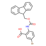 2-((((9H-fluoren-9-yl)methoxy)carbonyl)amino)-5-bromobenzoic acid|CS-0464527|183871-04-7
