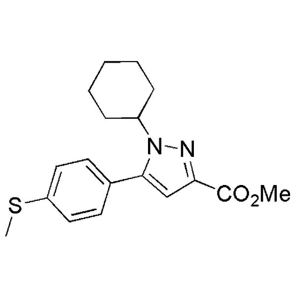 Methyl 1-cyclohexyl-5-(4-methylsulfanylphenyl)-1H-pyrazole-3-carboxylate|20745|346684-16-0