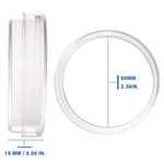 biologix 60x15mm clear polystyrene sterile petri dish with triple-vented lid. petri dishes feature stackable design. 10/pack, 50 packs/case|66-1560
