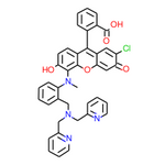 9-(2-Carboxyphenyl)-2-chloro-5-[{2-(di(2-pyridyl)aminomethyl)phenyl}aminomethyl]-6-hydroxy-3-xanthanone Zinpyr-4
