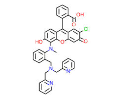 9-(2-Carboxyphenyl)-2-chloro-5-[{2-(di(2-pyridyl)aminomethyl)phenyl}aminomethyl]-6-hydroxy-3-xanthanone Zinpyr-4
