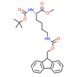 (S)-Methyl 6-((((9H-fluoren-9-yl)methoxy)carbonyl)amino)-2-((tert-butoxycarbonyl)amino)hexanoate|CS-0187834|133628-28-1