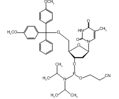 5'-O-(4,4'-Dimethoxytrityl)-2'-deoxythymidine-3'-(2-cyanoethyl-n,n-diisopropyl)phosphoramidite, 99%|546099|98796-51-1
