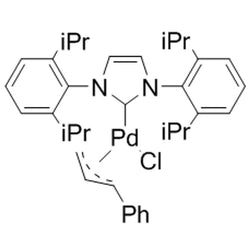 Chloro[(1,2,3-η;)-3-phenyl-2-propenyl][1,3-bis(2,6-di-i-propylphenyl)imidazol-2-ylidene]palladium(II), min. 97%|46-0276|884879-23-6