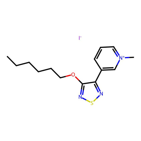 3-(4-(Hexyloxy)-1,2,5-thiadiazol-3-yl)-1-methylpyridin-1-ium iodide|C1214912|131988-19-7