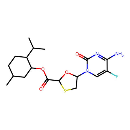 5-(4-Amino-5-fluoro-2-oxo-1(2H)-pyrimidinyl)-1,3-oxathiolane-2-carboxylic acid 5-methyl-2-(1-methylethyl)cyclohexyl ester, 95%|1371294|147126-75-8