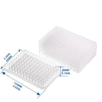 biologix 96 well clear polypropylene non-sterile (rnase & dnase free) half-skirted pcr plates with a working volume of 0.2ml per well.  plates have alphanumeric well coding for identification purposes|60-0056