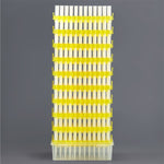 100 to 1,000 μl universal fit tips, extra long design, dnase/rnase free, sterile, refill pack, bule, 102mm, low retention. 96 tips/rack, 8 racks/unit, 10 units/case|21-R1001S