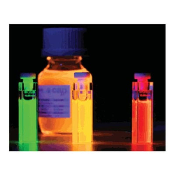 Cadmium selenide/cadmium sulfide StremDots? quantum rod (CdSe/CdS elongated core/shell), 5 mg/ml in hexanes, 590nm peak emission|48-1056|1306-24-7
