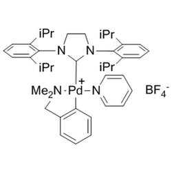 [1,3-Bis(2,6-di-i-propylphenyl)-4,5-dihydroimidazol-2-ylidene]{2-[(dimethylamino-kN)methyl]phenyl-kC}(pyridine)palladium(II) tetrafluoroborate, min. 97% PACC|46-0226