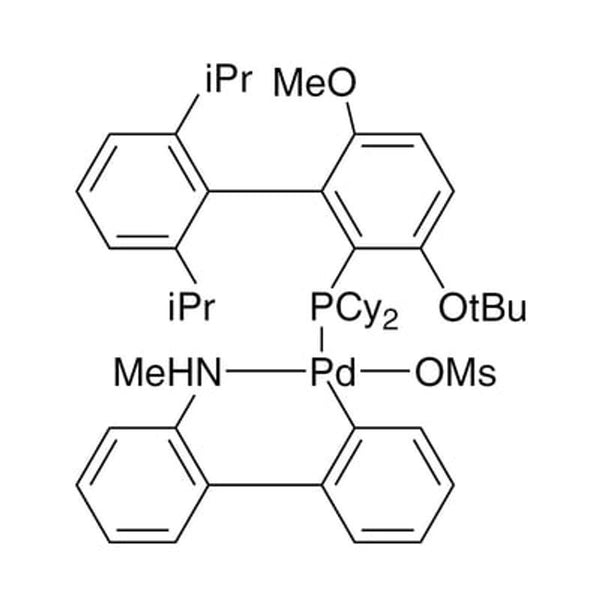 Methanesulfonato[Dicyclohexyl[3-(1,1-dimethylethoxy)-6-methoxy-2',6'-bis(1-methylethyl)[1,1'-biphenyl]-2-yl]phosphine](2'-methylamino-1,1'-biphenyl-2-yl)palladium(II), [GPhos Palladacycle Gen. 4]|46-0496