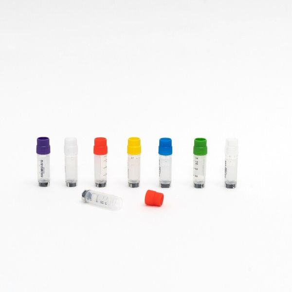 cryoking 2.0 ml cryogenic vials, pp, external thread, with 2d barcoded+ side code, self-standing,pp; autoclavable;blue caps; gamma radiation steriled, dnase & rnase free, endotoxin free, foreign dna f|88-9203