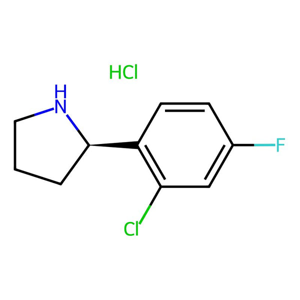 (R)-2-(2-Chloro-4-fluorophenyl)pyrrolidine hydrochloride|CS-0438336|1381929-04-9