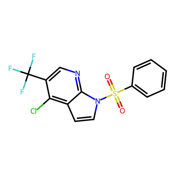 4-Chloro-1-(phenylsulfonyl)-5-(trifluoromethyl)-1H-pyrrolo[2,3-b]pyridine|CS-B0579|1196507-57-9