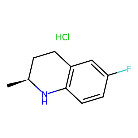 (S)-6-Fluoro-2-methyl-1,2,3,4-tetrahydroquinolin-1-ium chloride, 99%, ee: 99%|2376523|445493-15-2