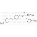 Na,Nim-Bis-Fmoc-L-histidine 4-alkoxybenzyl alcohol resin|04201