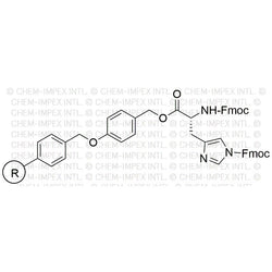 Na,Nim-Bis-Fmoc-L-histidine 4-alkoxybenzyl alcohol resin|04201