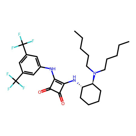 3-[[3,5-Bis(trifluoromethyl)phenyl]amino]-4-[[(1S,2S)-2-(dipentylamino)cyclohexyl]amino]-3-cyclobutene-1,2-dione, 97%, ee: 98%|2698498|1411983-41-9
