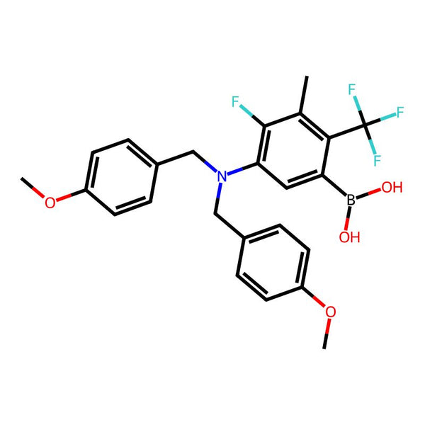 (5-(Bis(4-methoxybenzyl)amino)-4-fluoro-3-methyl-2-(trifluoromethyl)phenyl)boronic acid|CS-0926894|3018062-47-7